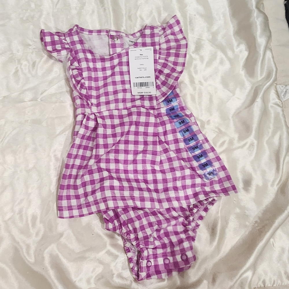 Carter's Pink Checkered Baby Outfit